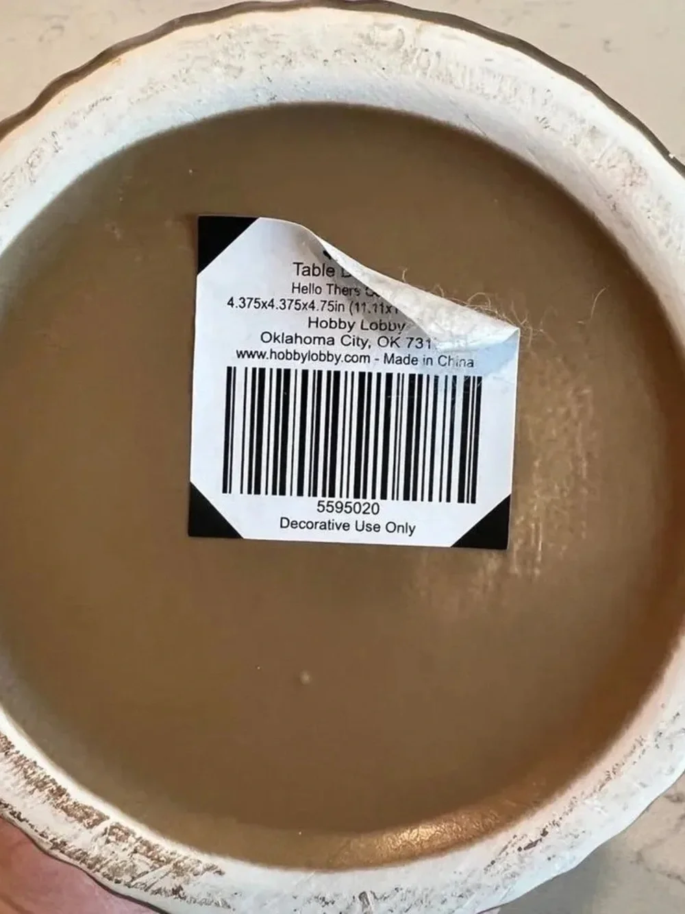 Hobby Lobby Olive Ceramic Textured Vase